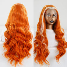 Load image into Gallery viewer, Elastic and Breathable Lace Front Women's Mid Length Curly Hair, Synthetic Fiber High-temperature Silk Wig Headband False Hair Cover