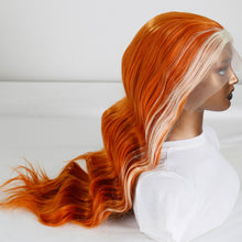 Load image into Gallery viewer, Elastic and Breathable Lace Front Women's Mid Length Curly Hair, Synthetic Fiber High-temperature Silk Wig Headband False Hair Cover