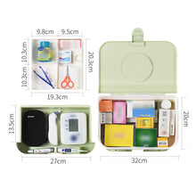 Load image into Gallery viewer, Plastic Nail Tools Storage Box Double Layered Anti-dust Nail Storage Box Portable Large Capacity Storage Nail Enhancement Box