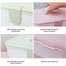 Load image into Gallery viewer, Plastic Nail Tools Storage Box Double Layered Anti-dust Nail Storage Box Portable Large Capacity Storage Nail Enhancement Box