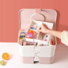Load image into Gallery viewer, Plastic Nail Tools Storage Box Double Layered Anti-dust Nail Storage Box Portable Large Capacity Storage Nail Enhancement Box