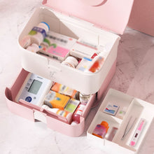 Load image into Gallery viewer, Plastic Nail Tools Storage Box Double Layered Anti-dust Nail Storage Box Portable Large Capacity Storage Nail Enhancement Box