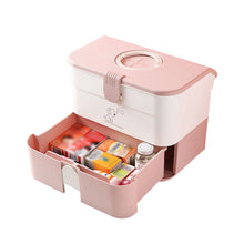Load image into Gallery viewer, Plastic Nail Tools Storage Box Double Layered Anti-dust Nail Storage Box Portable Large Capacity Storage Nail Enhancement Box