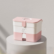 Load image into Gallery viewer, Plastic Nail Tools Storage Box Double Layered Anti-dust Nail Storage Box Portable Large Capacity Storage Nail Enhancement Box