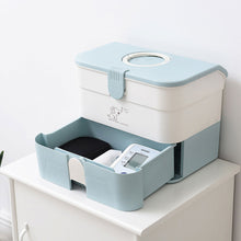 Load image into Gallery viewer, Plastic Nail Tools Storage Box Double Layered Anti-dust Nail Storage Box Portable Large Capacity Storage Nail Enhancement Box