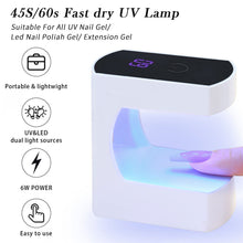 Load image into Gallery viewer, Portable Mini Nail Drying Lamp LED Lamp Nail Dryer UV Lamp Manicure Gel Nail Polish Dryer Household Travel with USB Cable