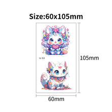 Load image into Gallery viewer, Nightglow Tattoo Sticker Waterproof Cartoon Animal Children's Tattoo Sticker Cute Cartoon Tiger Cat Tattoo Stickers