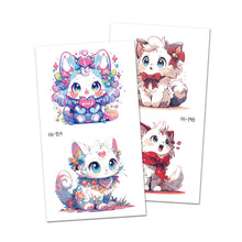 Load image into Gallery viewer, Nightglow Tattoo Sticker Waterproof Cartoon Animal Children's Tattoo Sticker Cute Cartoon Tiger Cat Tattoo Stickers