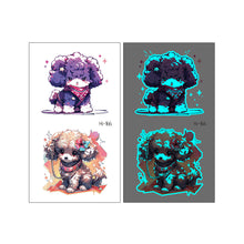 Load image into Gallery viewer, Nightglow Tattoo Sticker Waterproof Cartoon Animal Children's Tattoo Sticker Cute Cartoon Tiger Cat Tattoo Stickers