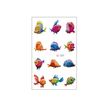 Load image into Gallery viewer, Waterproof Children's Tattoo Sticker Ocean Shark Cartoon Tattoo Sticker Creative Ocean Women Men Tattoo Stickers