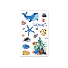Load image into Gallery viewer, Waterproof Children's Tattoo Sticker Ocean Shark Cartoon Tattoo Sticker Creative Ocean Women Men Tattoo Stickers