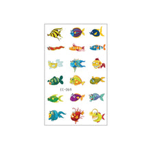Load image into Gallery viewer, Waterproof Children's Tattoo Sticker Ocean Shark Cartoon Tattoo Sticker Creative Ocean Women Men Tattoo Stickers