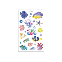 Load image into Gallery viewer, Waterproof Children's Tattoo Sticker Ocean Shark Cartoon Tattoo Sticker Creative Ocean Women Men Tattoo Stickers