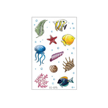 Load image into Gallery viewer, Waterproof Children's Tattoo Sticker Ocean Shark Cartoon Tattoo Sticker Creative Ocean Women Men Tattoo Stickers