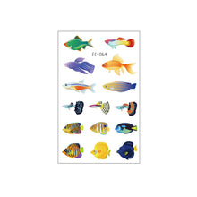 Load image into Gallery viewer, Waterproof Children's Tattoo Sticker Ocean Shark Cartoon Tattoo Sticker Creative Ocean Women Men Tattoo Stickers