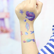 Load image into Gallery viewer, Waterproof Children's Tattoo Sticker Ocean Shark Cartoon Tattoo Sticker Creative Ocean Women Men Tattoo Stickers