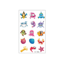 Load image into Gallery viewer, Waterproof Children's Tattoo Sticker Ocean Shark Cartoon Tattoo Sticker Creative Ocean Women Men Tattoo Stickers