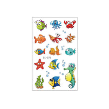 Load image into Gallery viewer, Waterproof Children's Tattoo Sticker Ocean Shark Cartoon Tattoo Sticker Creative Ocean Women Men Tattoo Stickers