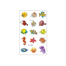 Load image into Gallery viewer, Waterproof Children's Tattoo Sticker Ocean Shark Cartoon Tattoo Sticker Creative Ocean Women Men Tattoo Stickers