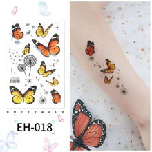 Load image into Gallery viewer, Butterfly Tattoo Sticker Waterproof Children's Colorful Cartoon Flower Butterfly Tattoo Sticker Cute Colorful Tattoo Sticker