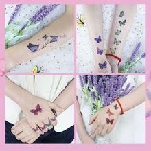 Load image into Gallery viewer, Butterfly Tattoo Sticker Waterproof Children's Colorful Cartoon Flower Butterfly Tattoo Sticker Cute Colorful Tattoo Sticker