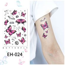 Load image into Gallery viewer, Butterfly Tattoo Sticker Waterproof Children's Colorful Cartoon Flower Butterfly Tattoo Sticker Cute Colorful Tattoo Sticker