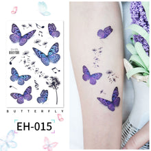 Load image into Gallery viewer, Butterfly Tattoo Sticker Waterproof Children's Colorful Cartoon Flower Butterfly Tattoo Sticker Cute Colorful Tattoo Sticker