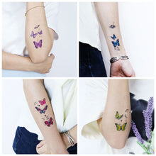 Load image into Gallery viewer, Butterfly Tattoo Sticker Waterproof Children's Colorful Cartoon Flower Butterfly Tattoo Sticker Cute Colorful Tattoo Sticker