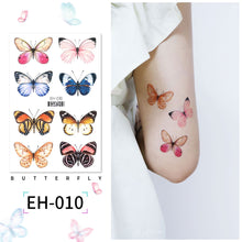 Load image into Gallery viewer, Butterfly Tattoo Sticker Waterproof Children's Colorful Cartoon Flower Butterfly Tattoo Sticker Cute Colorful Tattoo Sticker