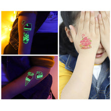 Load image into Gallery viewer, Nightglow Tattoo Sticker Waterproof Party Candy Donut Children's Cartoon Tattoo Sticker Cute Children Tattoo Sticker