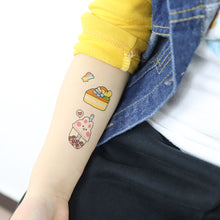 Load image into Gallery viewer, Nightglow Tattoo Sticker Waterproof Party Candy Donut Children's Cartoon Tattoo Sticker Cute Children Tattoo Sticker