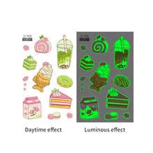 Load image into Gallery viewer, Nightglow Tattoo Sticker Waterproof Party Candy Donut Children's Cartoon Tattoo Sticker Cute Children Tattoo Sticker