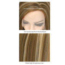 Load image into Gallery viewer, Forehead Lace Comfortable Breathable Wig High Temperature Silk Straight Hair Full Top Wig Women Hair Extensions