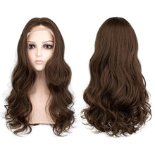 Load image into Gallery viewer, Forehead Lace Realistic Natural Wig High Temperature Silk Long Curly Hair Full Top Wig Hair Extensions for Women