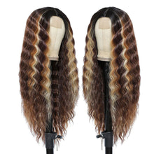 Load image into Gallery viewer, Forehead Lace Fluffy Natural Wig High Temperature Silk Long Curly Hair Realistic Full Top Wig Women Hair Extensions