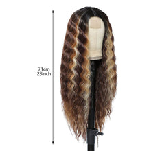 Load image into Gallery viewer, Forehead Lace Fluffy Natural Wig High Temperature Silk Long Curly Hair Realistic Full Top Wig Women Hair Extensions