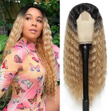 Load image into Gallery viewer, Forehead Lace Fluffy Natural Wig High Temperature Silk Long Curly Hair Realistic Full Top Wig Women Hair Extensions