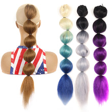 Load image into Gallery viewer, Drawstring Mesh Wig Ponytail Fashionable Colorful Lantern Ponytail Fluffy Synthetic Long Ponytail Hair Extensions for Women