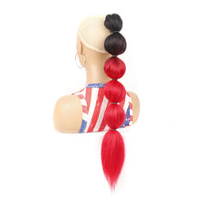 Load image into Gallery viewer, Drawstring Mesh Wig Ponytail Fashionable Colorful Lantern Ponytail Fluffy Synthetic Long Ponytail Hair Extensions for Women