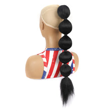 Load image into Gallery viewer, Drawstring Mesh Wig Ponytail Fashionable Colorful Lantern Ponytail Fluffy Synthetic Long Ponytail Hair Extensions for Women