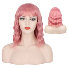 Load image into Gallery viewer, Water Ripple Short Curly Hair Wig Comfortable Breathable Adjustable Full Top Wig Simulated Synthetic Hairpiece