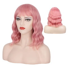 Load image into Gallery viewer, Water Ripple Short Curly Hair Wig Comfortable Breathable Adjustable Full Top Wig Simulated Synthetic Hairpiece