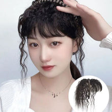 Load image into Gallery viewer, Hairpin Bangs Wig Piece Increase Hair Volume Corn Perm Curly Hair High Temperature Silk Synthetic Wig Piece for Women