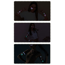 Load image into Gallery viewer, 10pcs/pack Night Glow Waterproof Tattoo Sticker Party Music Festival Fashion Tattoo Sticker Temporary Body Art Tattoo