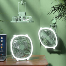 Load image into Gallery viewer, Outdoor Camping Fan USB Charging Ceiling Fan Light 180° Rotation Desktop Fan Tent Night Light Electric Cooling Fan for Fishing