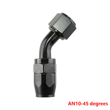 Load image into Gallery viewer, Black AN4/6/810/12 Aluminum Swivel Hose End Fitting Adapter Car Oil Fuel Line NPT Plug Straight 0°/45°/90°/180° Degree