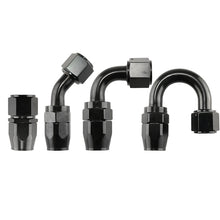 Load image into Gallery viewer, Black AN4/6/810/12 Aluminum Swivel Hose End Fitting Adapter Car Oil Fuel Line NPT Plug Straight 0°/45°/90°/180° Degree