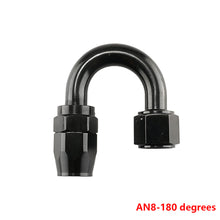 Load image into Gallery viewer, Black AN4/6/810/12 Aluminum Swivel Hose End Fitting Adapter Car Oil Fuel Line NPT Plug Straight 0°/45°/90°/180° Degree