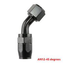 Load image into Gallery viewer, Black AN4/6/810/12 Aluminum Swivel Hose End Fitting Adapter Car Oil Fuel Line NPT Plug Straight 0°/45°/90°/180° Degree