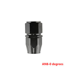 Load image into Gallery viewer, Black AN4/6/810/12 Aluminum Swivel Hose End Fitting Adapter Car Oil Fuel Line NPT Plug Straight 0°/45°/90°/180° Degree